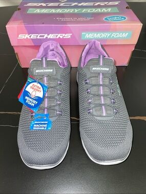 SKECHERS WOMENS SUMMITS COOL CLASSIC SNEAKERS FTL-07-246